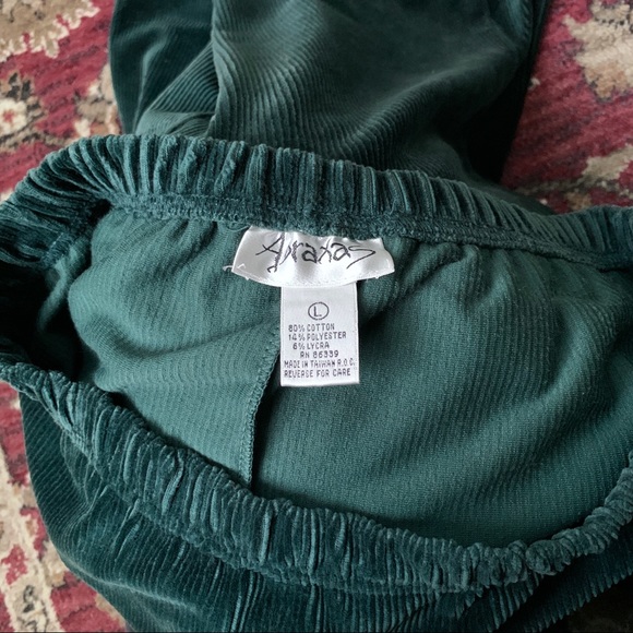 1980s dark green velour turtleneck top and long skirt set special occasion - Picture 11 of 13